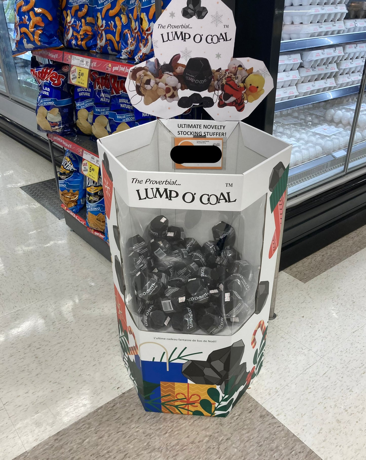 Lump O' Coal Floor Display with 96 Coal - The Proverbial Lump O' Coal TM